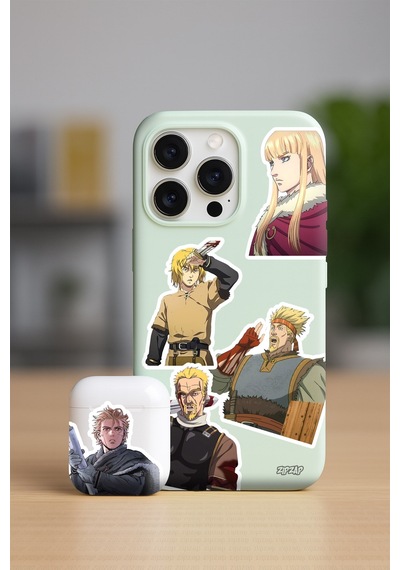 Vinland Saga Anime Telefon Laptop Bullet Journal Yapışkanlı Folyo Sticker Paketi 23 Adet Çok Renkli