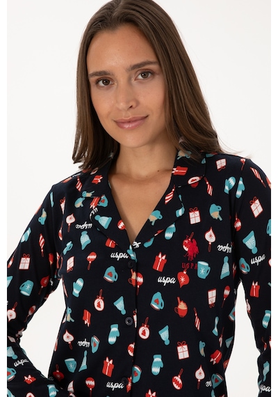 U.s. Polo Assn. Kadın Lacivert Pijama Takım 50318895-vr033 Lacivert