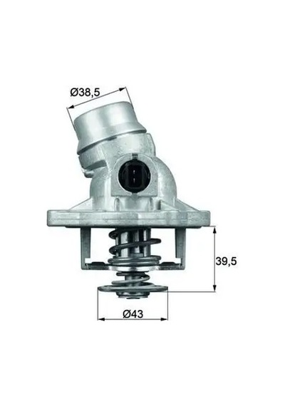 Bmw X5 4.4i Termostat 2000-2003 M62b44 Mahle Tm12105