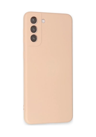 Bezos Samsung Galaxy S21 Kılıf Nano İçi Kadife Silikon - Pudra Bty