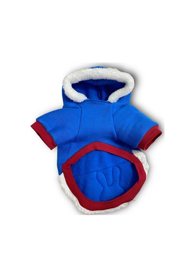 Kemique Sweet Blue Rabbit Sweatshirt Kapşonlu Kedi Kıyafeti