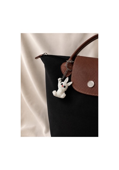 Tarzını Seç Tarzınıseç 3d Cutie Bunny Anahtarlık Charm Beyaz
