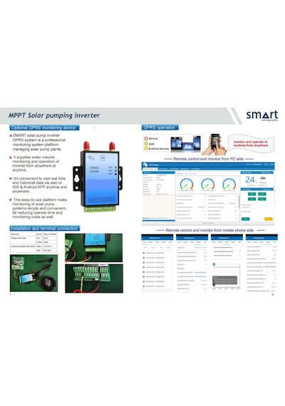 Smart - İnges 5.5 Hp 4 Kw 3x220 Solar Pompa İnverteri - 220 Volt Güneş Enerji Sistemi Sürücüsü