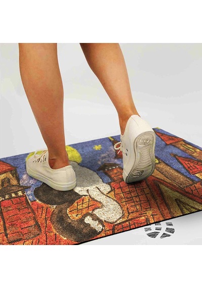 Ayrex Monnhein Kedi Köpek Komik Tasarımlı Dekoratif Kapı Önü Paspas, Dış Mekan/ev İçi/banyo/mutfak/yatak Odas Diğer