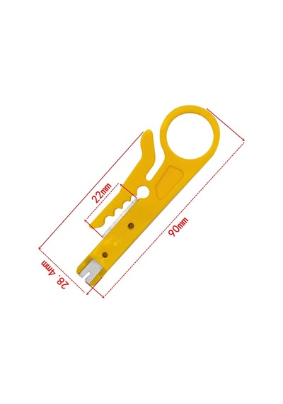 Mini Taşınabilir Tel Stripper Bıçak Crimper Pense Sıkma Aracı Kablo Sıyırma Tel Kesici Sarı