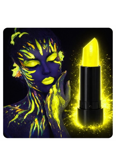 Uv Neon Sarı Ruj Karanlıkta Parlayan Makyaj Boyası 4801 Diğer