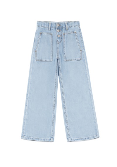 Baby Lory Kids Store Kız Çoçuk Cep Detaylı Kot Pantolon Kot Mavi
