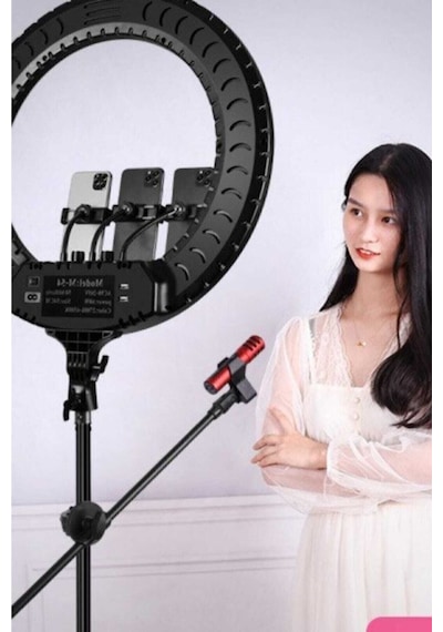 Ring Light Led Işık Halkası 21 Inç 54 Cm Profesyonel Stüdyo Işığı Ve 210 Cm Monopod Güzellik Merkezi