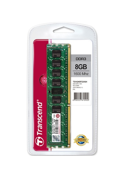 Transcend TS1GKR72V6H 8 GB DDR3 1600 MH CL11 ECC Server Ram