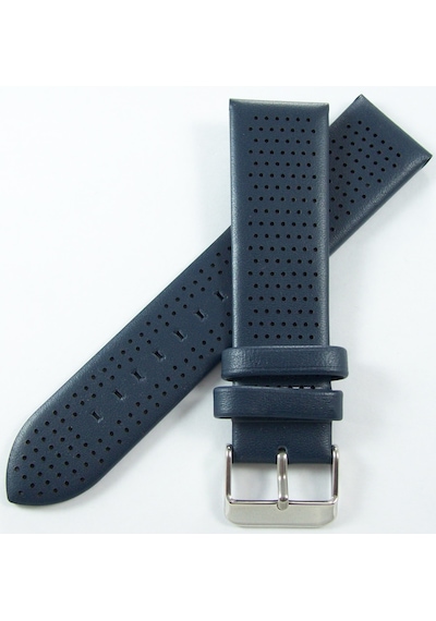 Bizon Lacivert 22mm Deri Saat Kordonu Kayışı Armani Model