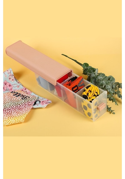Tekli Çok Amaçlı Dolap/çekmece Içi Düzenleyici - Sürgülü Kutu-pembe Plastik 30 X 10 Pembe Tr Diğer