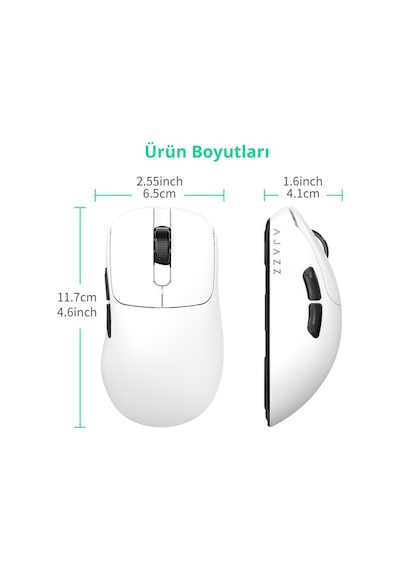 Aj179 Nl P Near-link 3 Modlu 1000hz 26.000 Dpı 800 Mah Batarya Paw 3395 - Yeni Nesil Bağlantı Modu Diğer