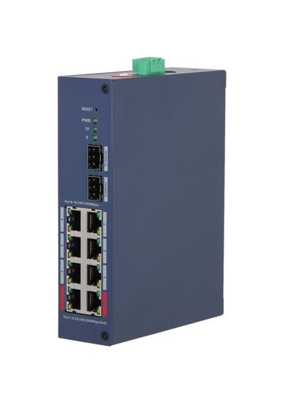 Dahua Chs4210-8gt-110, 8 Port, Gigabit, Poe 110w, 2 Port Uplink, 2 Port Sfp, Cloud Yönetilebilir, Switch