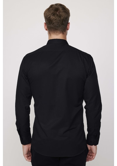 Tudors Modern Slim Fit Uzun Kollu Pamuklu Kolay Ütü Armürlü Erkek Siyah Gömlek-23997 Siyah Tudors Modern Slim Fit Uzun Kollu Pamuklu Kolay Ütü Armürlü Erkek Siyah Gömlek-23997 Siyah