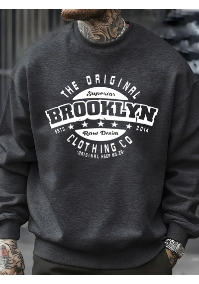 Startmore Startmoreorijinal Brooklyn Giyim Şirketi Tasarım Erkekler Kazak Sonbahar Hip Hop Kazaklar Yumuşak Tişö Antrasit