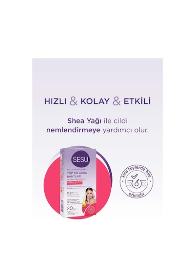 Yüz Sir Ağda Bantları Hassas Ciltler 20 Li