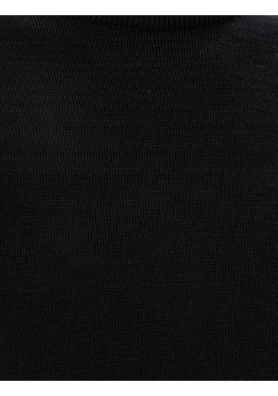 Koton Triko Kazak Dik Yaka Basic Uzun Kollu Siyah 5wam70016ht Siyah