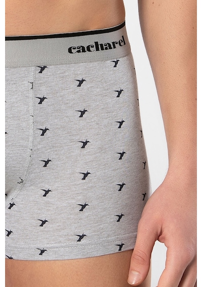 Cacharel Erkek Desenli Likralı Boxer 3'lü Paket 1339/siyah 4 Siyah