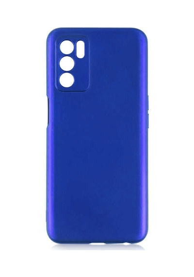 Noktaks - Oppo Uyumlu Oppo A16 - Kılıf Mat Renkli Esnek Premier Silikon Kapak - Saks Mavi