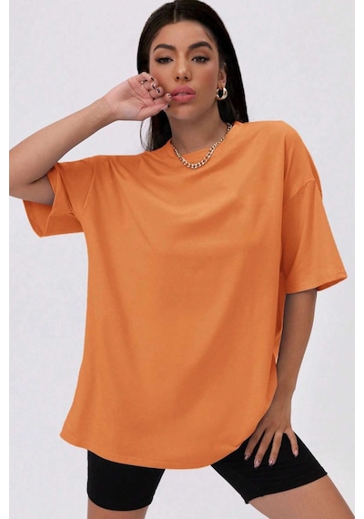 Flood Of Style Unisex Love Yourself Baskılı T-shirt Turuncu