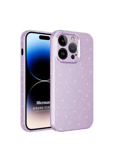 Microsonic Apple iPhone Uyumlu 14 Pro Kılıf Grand Stardust Lila -