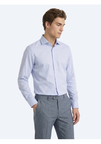 Kip Açık Mavi Mikro Regular Fit Uzun Dokuma Casual %100 Pamuk Gömlek Kip Açık Mavi Mikro Regular Fit Uzun Dokuma Casual %100 Pamuk Gömlek
