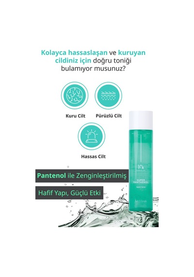 Hassas Ciltlere Özel Pantenol İçerikli Nemlendirici & Aydınlatıcı Tonik Super Panthenol Repair Toner