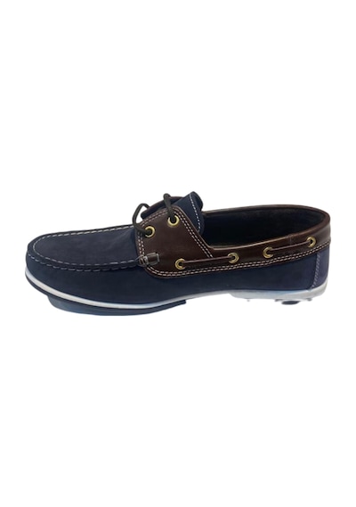Riverland Y-03 Erkek Lacivert-kahve Nubuk Deri Casual Ayakkabı Lacivert