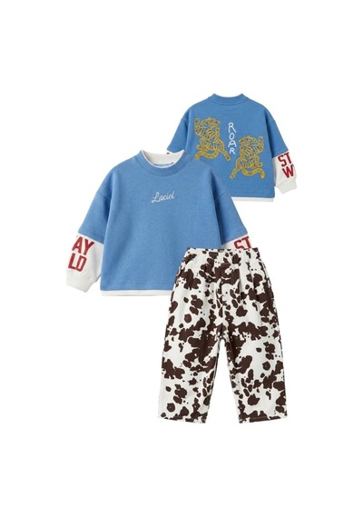 Poala Kids Roar Çift Kol Sweatshirt Çok Renkli