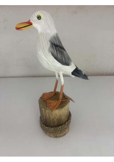 Ahşap Martı Biblo 15 Cm
