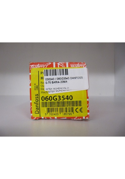 Danfoss 060g3540 Mbs 3000 0-75 Bar/4-20ma Pressure Transmitter