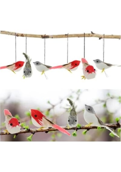 Tüylü Yapay Kuş, 7,50 Cm - 1 Adet (526744402)