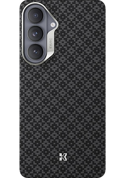 Galaxy Uyumlu S26 Plus Uyumlu Kılıf M-safe Özellikli Benks Armorair Armorgrid Serisi Kevlar Kapak Siyah Siyah