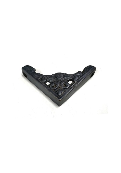 Antika Tarz Dekoratif Pirinç Köşe Süsü - 58x58 Mm, Oksit 20x60 Mm