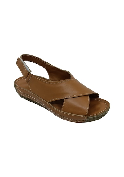 Zerhan Kadın Taba Hakiki Deri Günlük Kullanım Cırtlı Comfort Sandalet Taba Zerhan Kadın Taba Hakiki Deri Günlük Kullanım Cırtlı Comfort Sandalet Taba