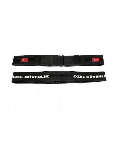 Özel Güvenlik Kemeri Türk Bayraklı Palaska Kemer Siyah