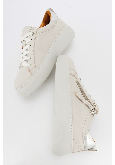 Luvishoes Allıe Bej Hakiki Deri Kadın Sneakers Bej