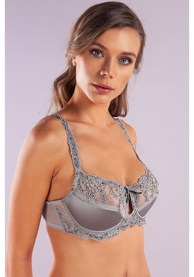 Lenaca Giselle Half Padded Bra, Gri Toparlayıcı Konforlu Ve Şık Sütyen Çok Renkli