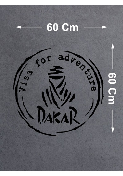 Dakar Adventure Sticker - 4x4 Off Road Kamp Adventure Sticker - Araba Oto Motosiklet Karavan Cam Sticker - 00079 60x60 Cm