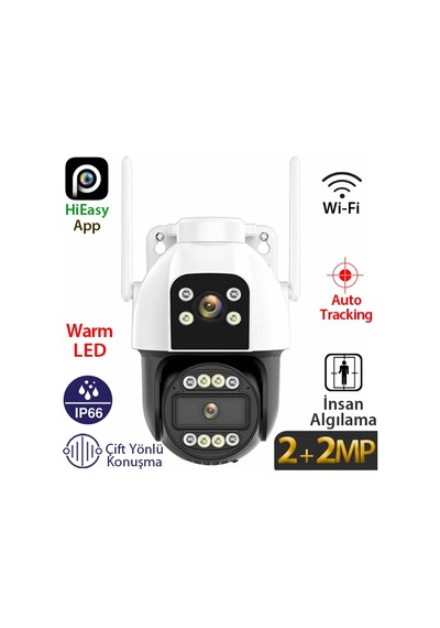 Trk-lınk Rs-5112 2x2mp Wi-fi 6 Dış Mekan Pt Hareketli Güvenlik Kamerası - 2 Lensli, Renkli Gece Trk-lınk Rs-5112 2x2mp Wi-fi 6 Dış Mekan Pt Hareketli Güvenlik Kamerası - 2 Lensli, Renkli Gece