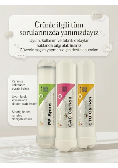 Ortimax Inline Filtre Seti-123, 3'lü Su Arıtma Filtresi Seti, Evrensel Uyumlu Diğer