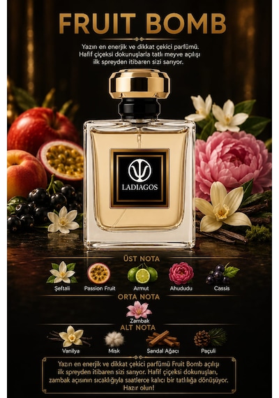 Ladiagos Fruıt Bomb 80 Ml Unısex Parfüm Çiçek - Meyve