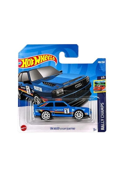 Wheels - 84 Audi Sport Quattro - Rally Champs 1/5 - Hcx60 - Short Card - Michelin - Bilstein - Mattel 2022 1