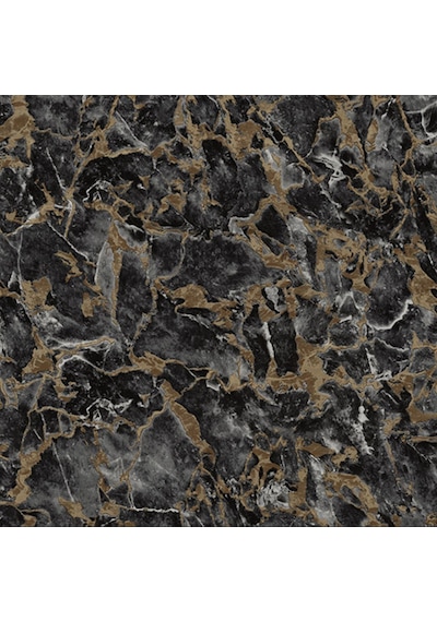 Adawall Roka 16m2 Duvar Kağıdı 23103 Serı Mermer Desen 3boyutlu Silinebilir Siyah - Altın