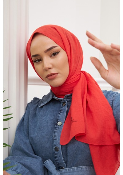 Silk Home Organik Jazz Şal 78003-16 Nar Çiçeği