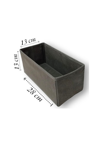 Antrasit 6'li Çekmece İçi Düzenleyici Organizer Set - Çok Amaçlı Dolap İçi Kutu Seti Genel