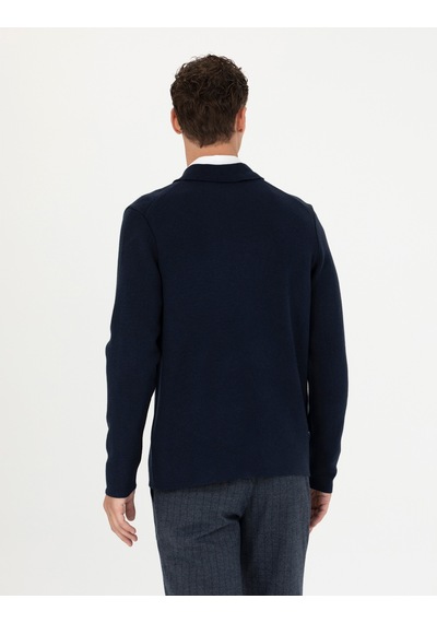 Pierre Cardin Erkek Lacivert Melanj Hırka Triko 50278090-vr120 Lacivert Melanj