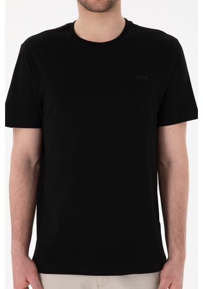 U.S. Polo Assn. Erkek Regular Fit Bisiklet Yaka Siyah Basic Tişört 50305928-VR046