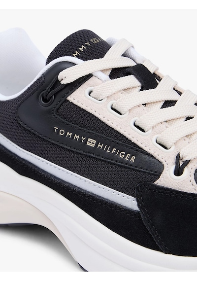 Tommy Hilfiger Fw0fw09187 Th Sporty Chic Runner Kadın Günlük Ayakkabı Siyah