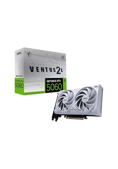 Msı Geforce Rtx 5060 8g Ventus 2x Oc Beyaz Rtx 5060 8gb Gddr7 128bit Dx12 Pcıe 5.0 X16 Ekran Kartı